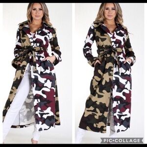 SALE!! Oh SO Cute Camouflaged Trench